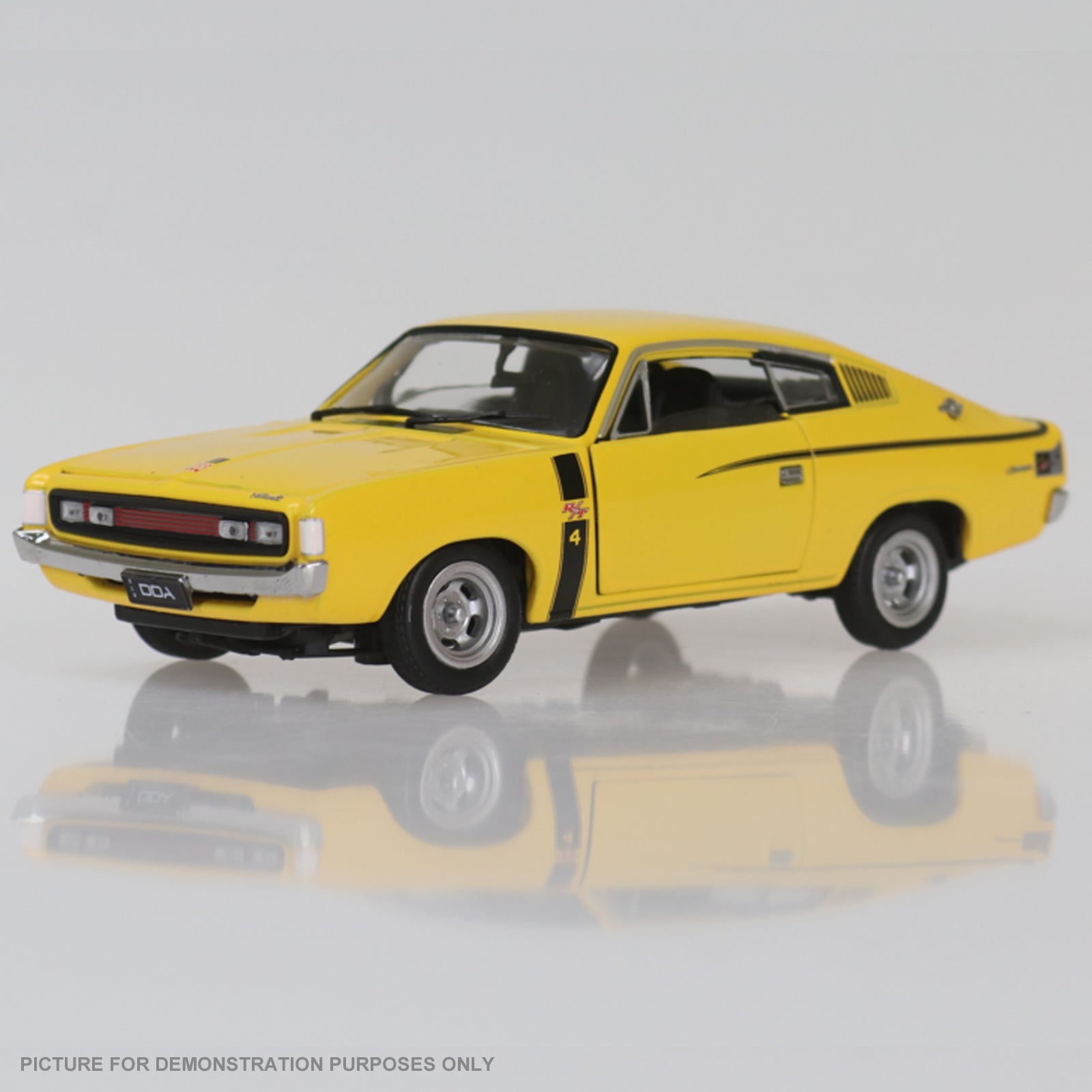 DDA Collectibles Series - 1-32 Yellow E49 Valiant Charger Fully Detailed Opening Doors & Bonnet